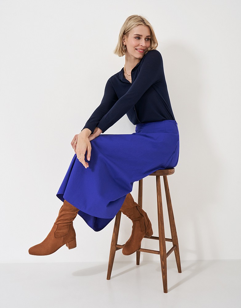 Crew Clothing Company – Dana Cotton Poplin Skirt – £41.30