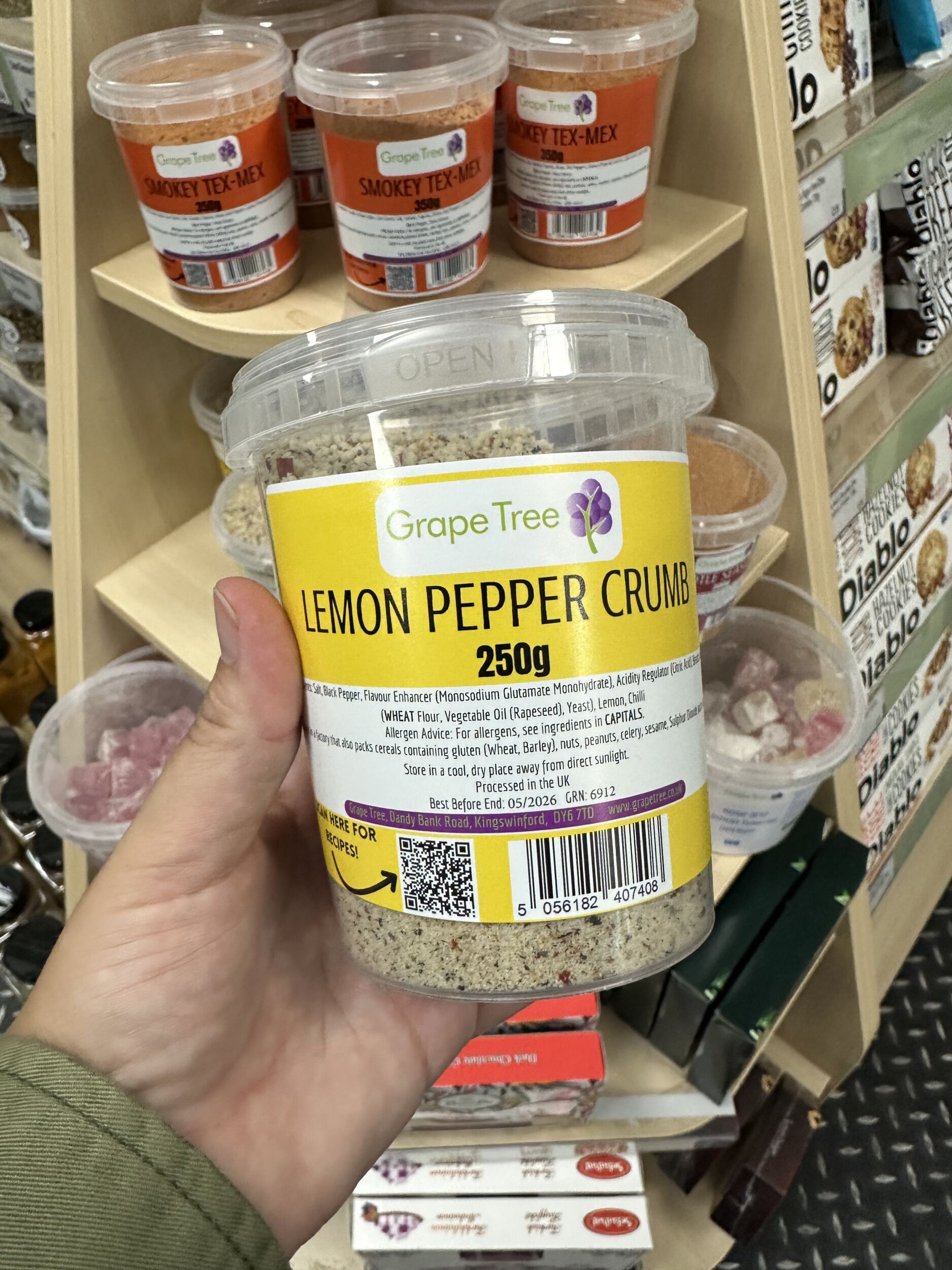 Grape Tree – Lemon Pepper Crumb Rub – £3.99 or 2 for £7