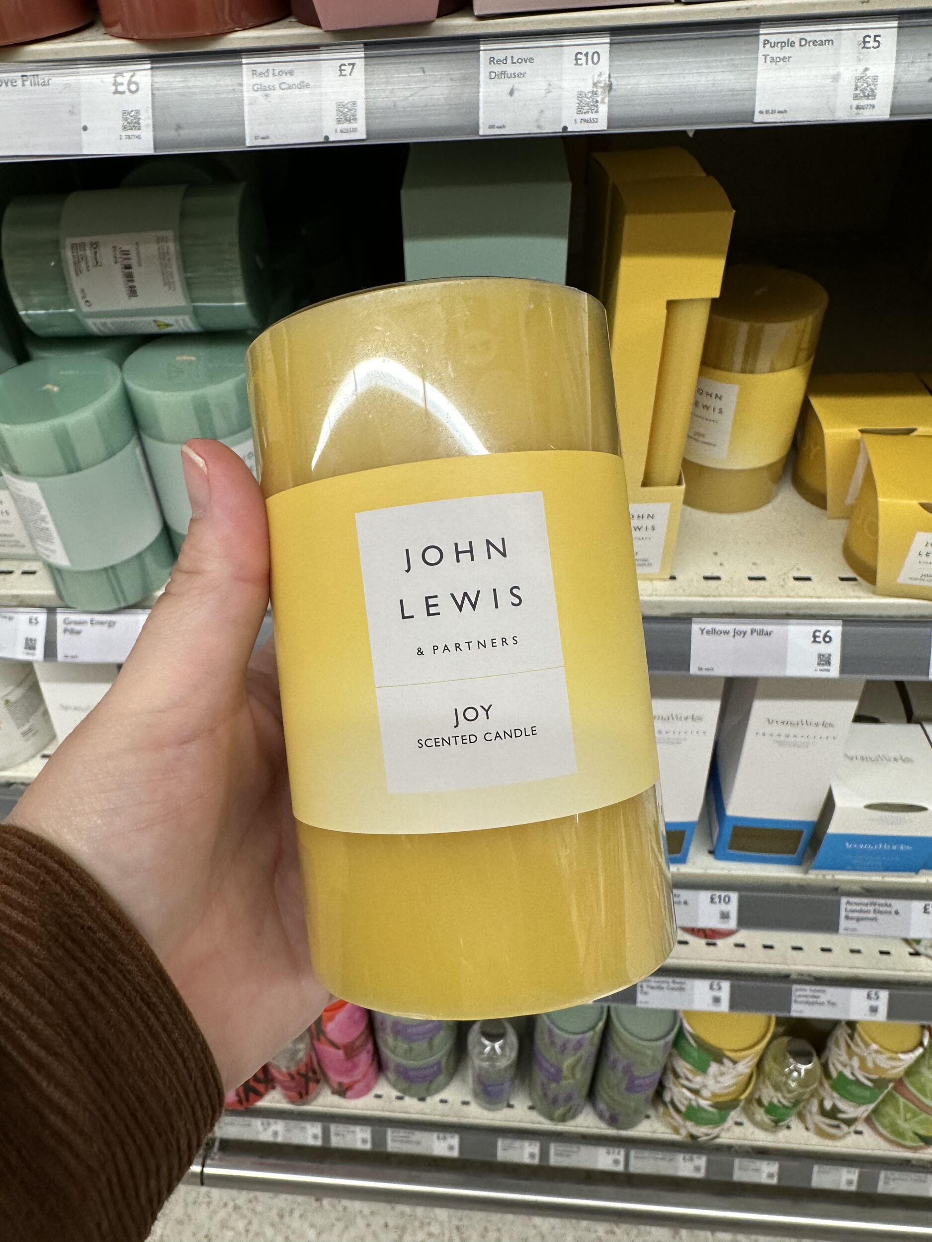 Waitrose – JL Senti Yellow Joy Pillar – £6.00
